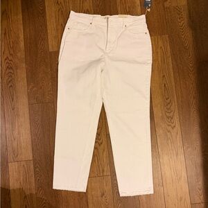 90’s vintage Straight Women's White Jeans. Regular length.